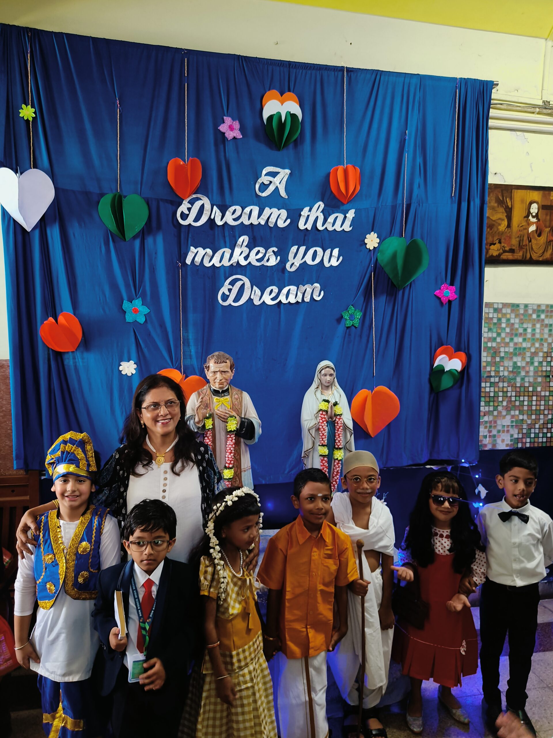 A Garland of Love for Don Bosco- Statue Decoration Std. I & II